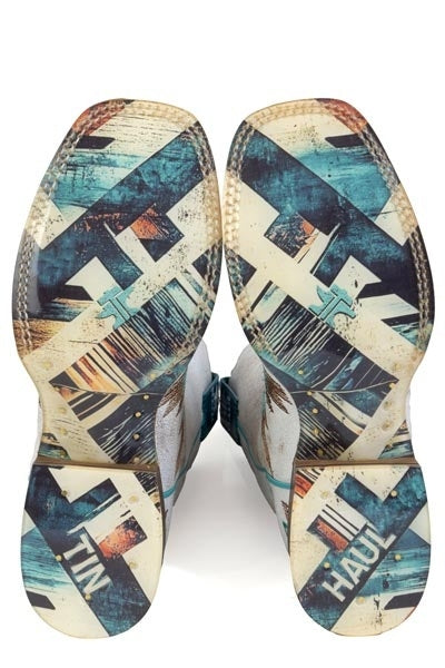 Tin Haul Ladies Twisted Aztection Square Toe Boots