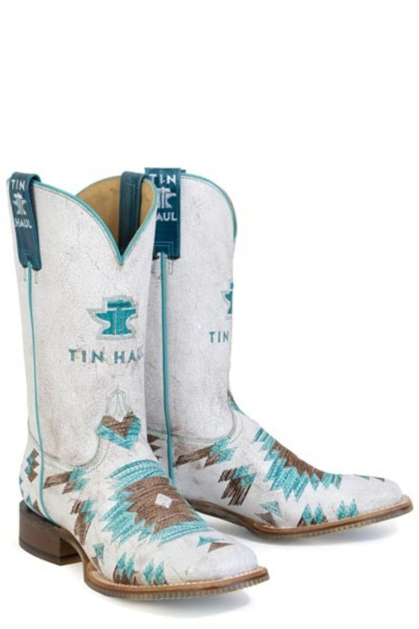 Tin Haul Ladies Twisted Aztection Square Toe Boots