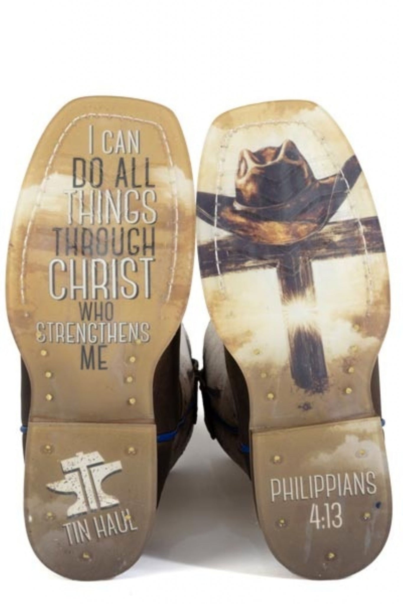 Tin Haul Big Kids Church Cross Square Toe Bootss