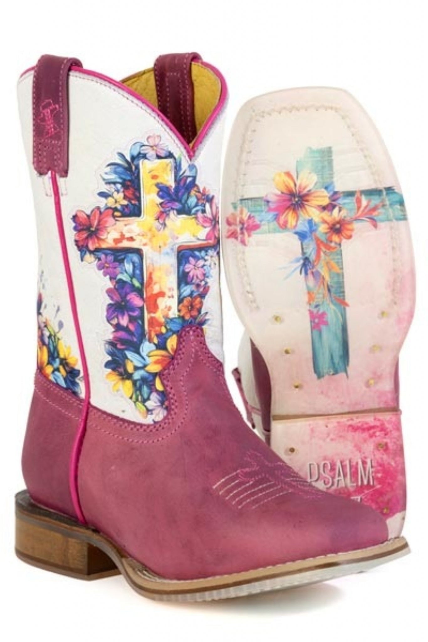 Tin Haul Big Kids Love Jesus Square Toe Bootss