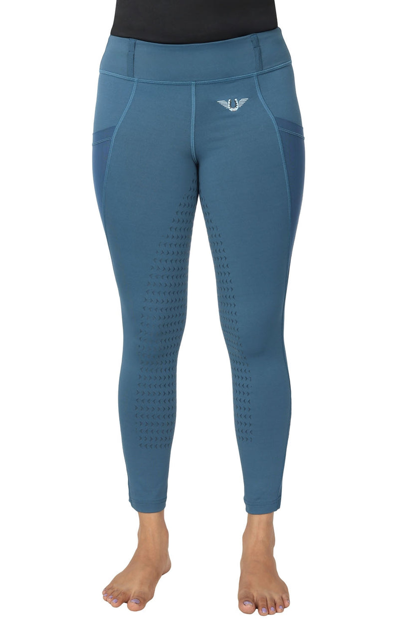 TuffRider Kids Minerva EquiCool Full Seat Tights With Phone Pocket and Loops