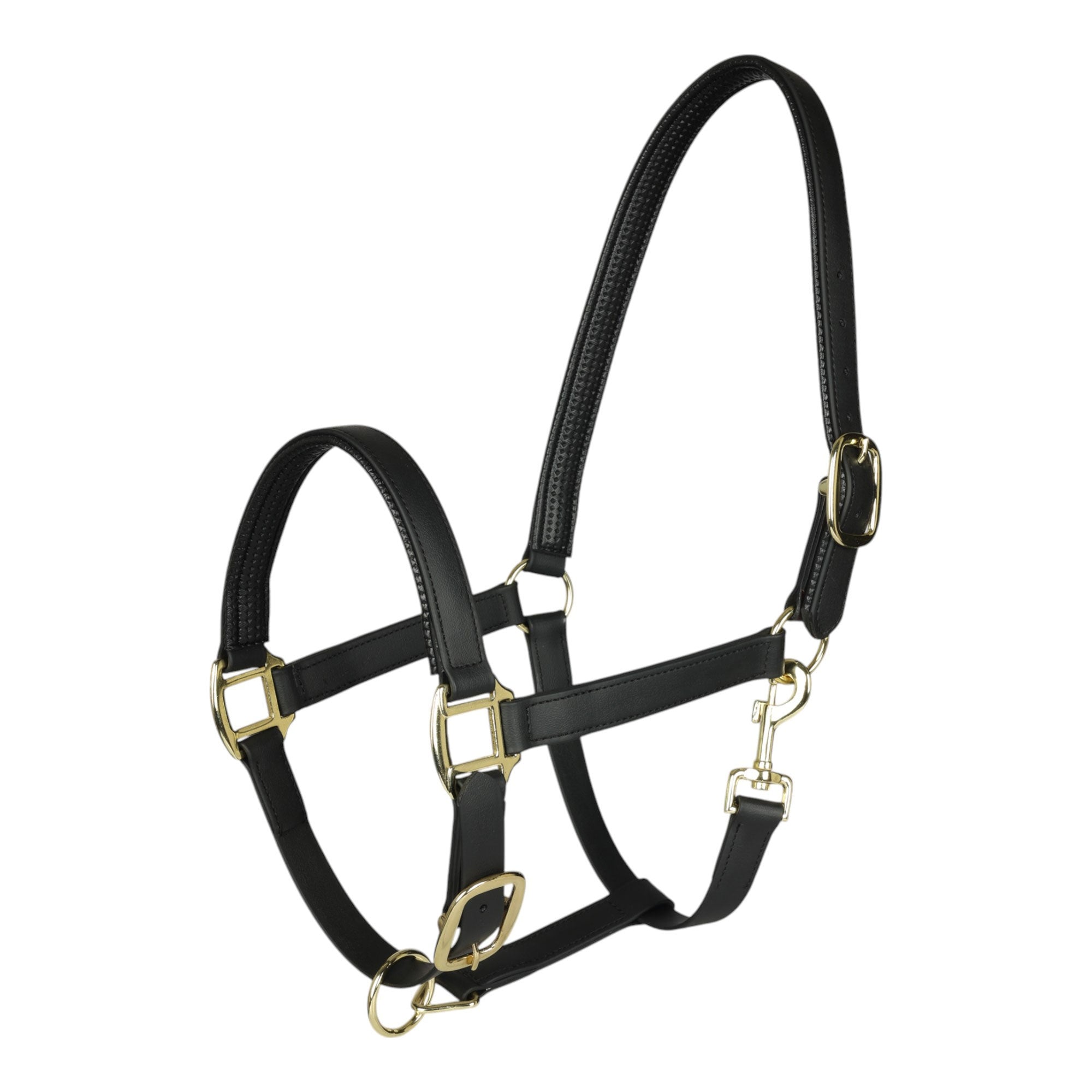 TuffRider EasyCare EquiLeather Heavy Duty Break Away Halter with Brass Plated Fittings