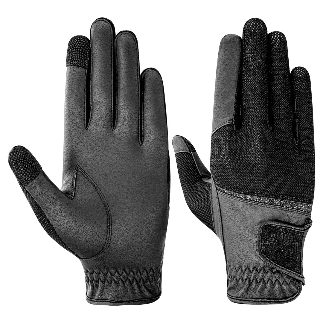 Equine Couture Aerocool Touch Screen Riding Gloves with Glitter