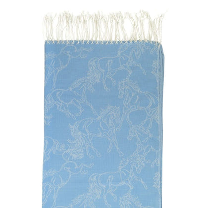 AWST Int'l Lila Linear Horses Pashmina Scarf