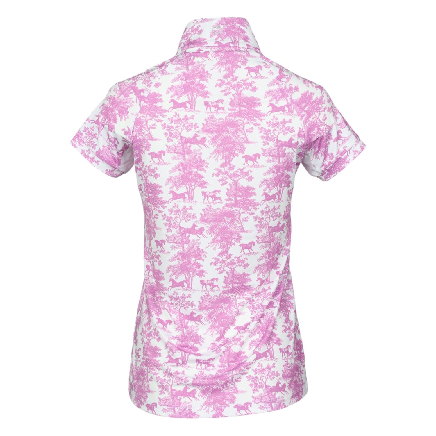 Dapplebay Ladies Equestrian Toile 1/4 Zip Short Sleeve Light Riding Top