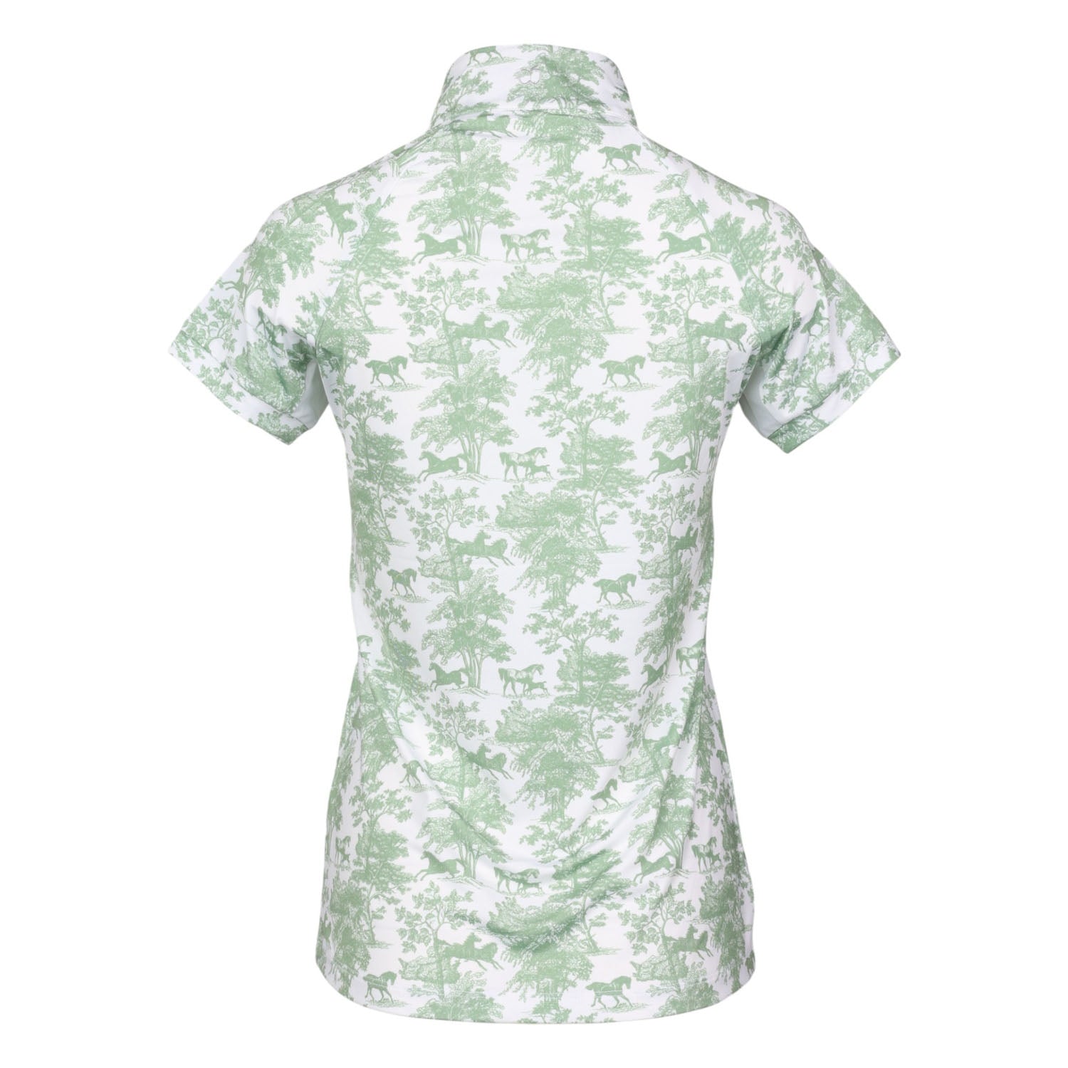 Dapplebay Ladies Equestrian Toile 1/4 Zip Short Sleeve Light Riding Top