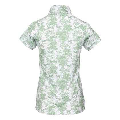 Dapplebay Ladies Equestrian Toile 1/4 Zip Short Sleeve Light Riding Top