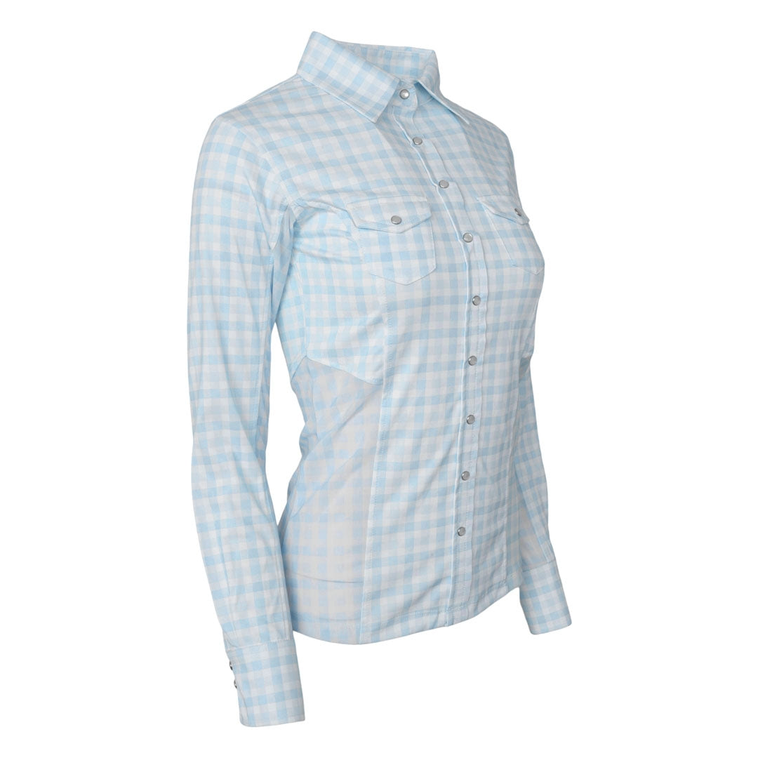 Dapplebay Ladies Gingham Button Down Western Shirt