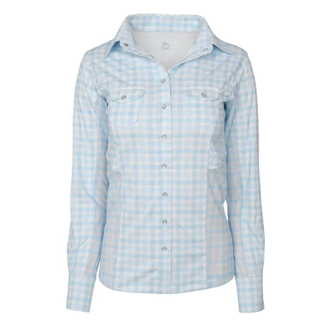 Dapplebay Ladies Gingham Button Down Western Shirt