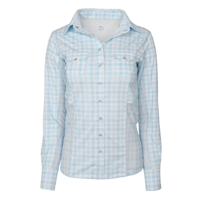 Dapplebay Ladies Gingham Button Down Western Shirt