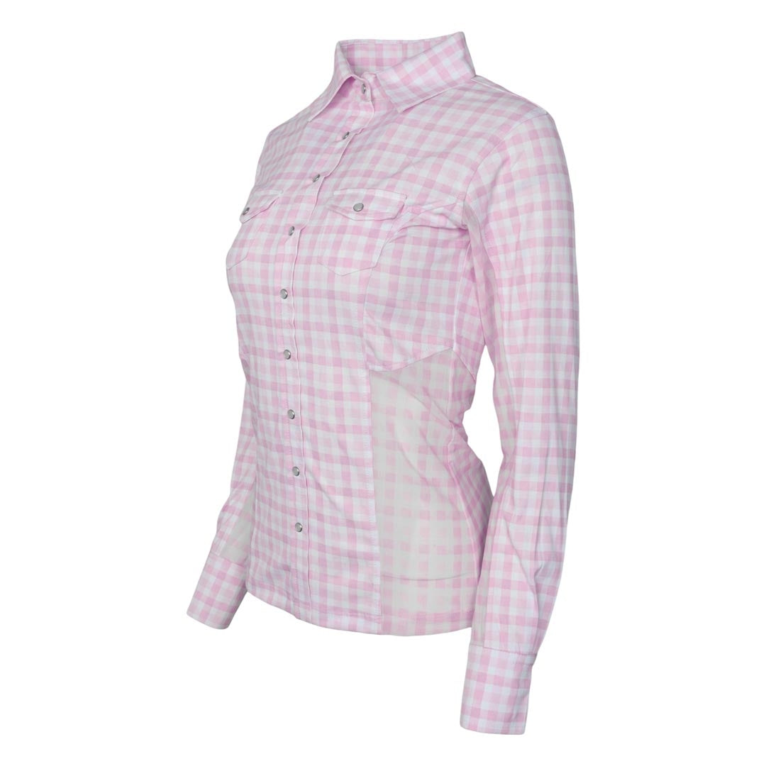Dapplebay Ladies Gingham Button Down Western Shirt