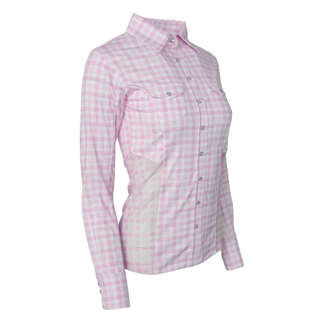 Dapplebay Ladies Gingham Button Down Western Shirt