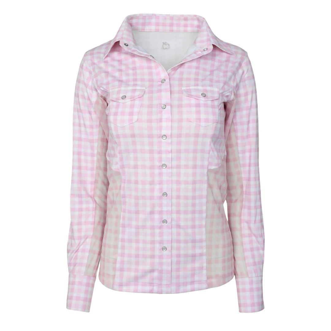 Dapplebay Ladies Gingham Button Down Western Shirt