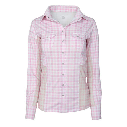 Dapplebay Ladies Gingham Button Down Western Shirt