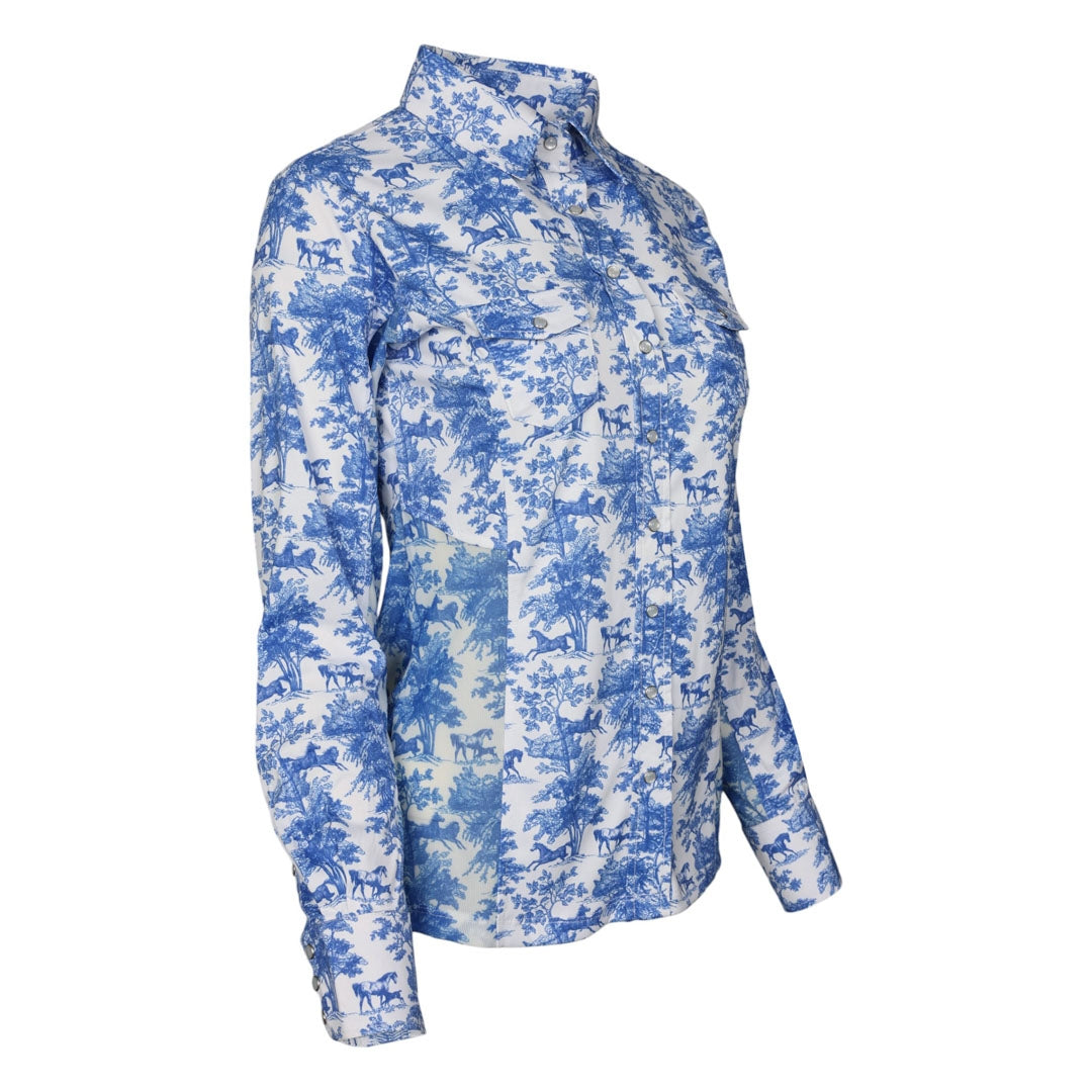 Dapplebay Ladies Equestrian Toile Button Western Shirt