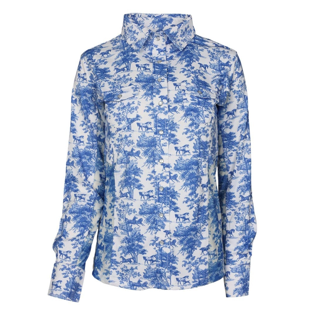 Dapplebay Ladies Equestrian Toile Button Western Shirt