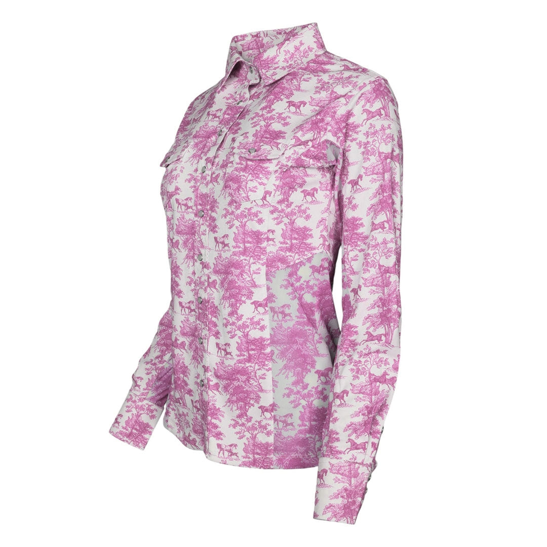 Dapplebay Ladies Equestrian Toile Button Western Shirt