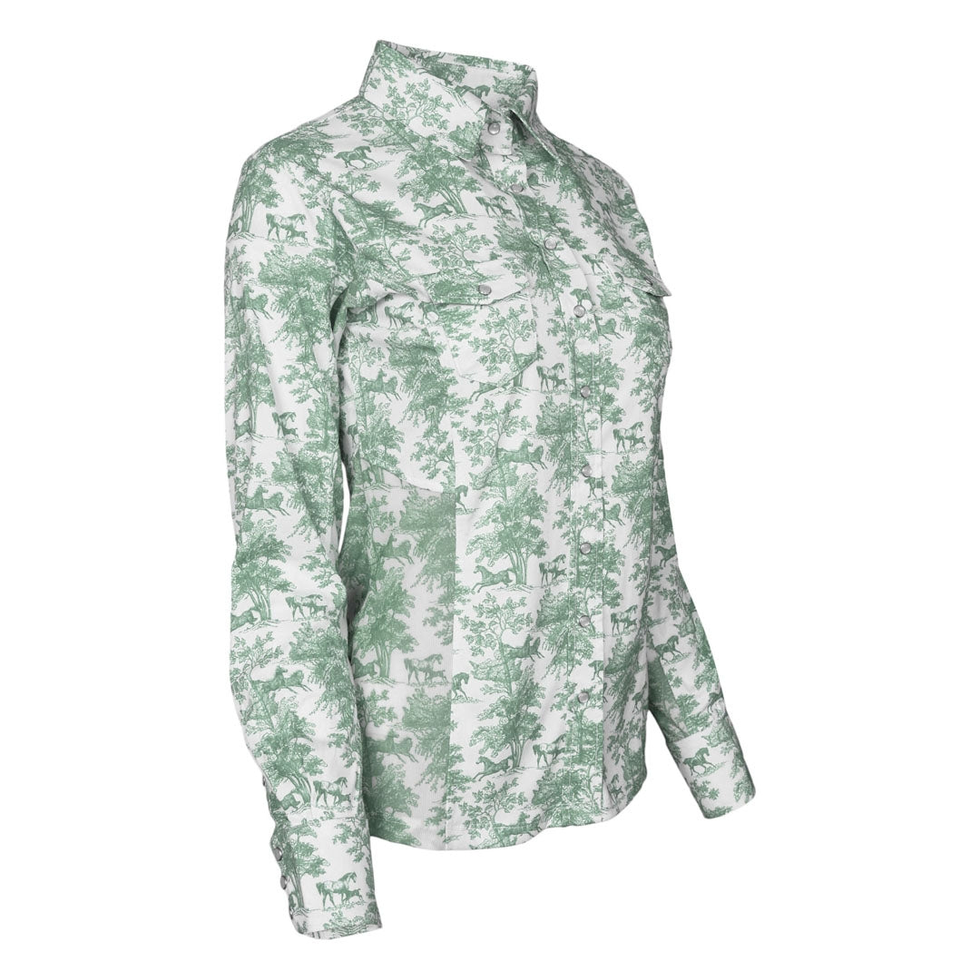 Dapplebay Ladies Equestrian Toile Button Western Shirt