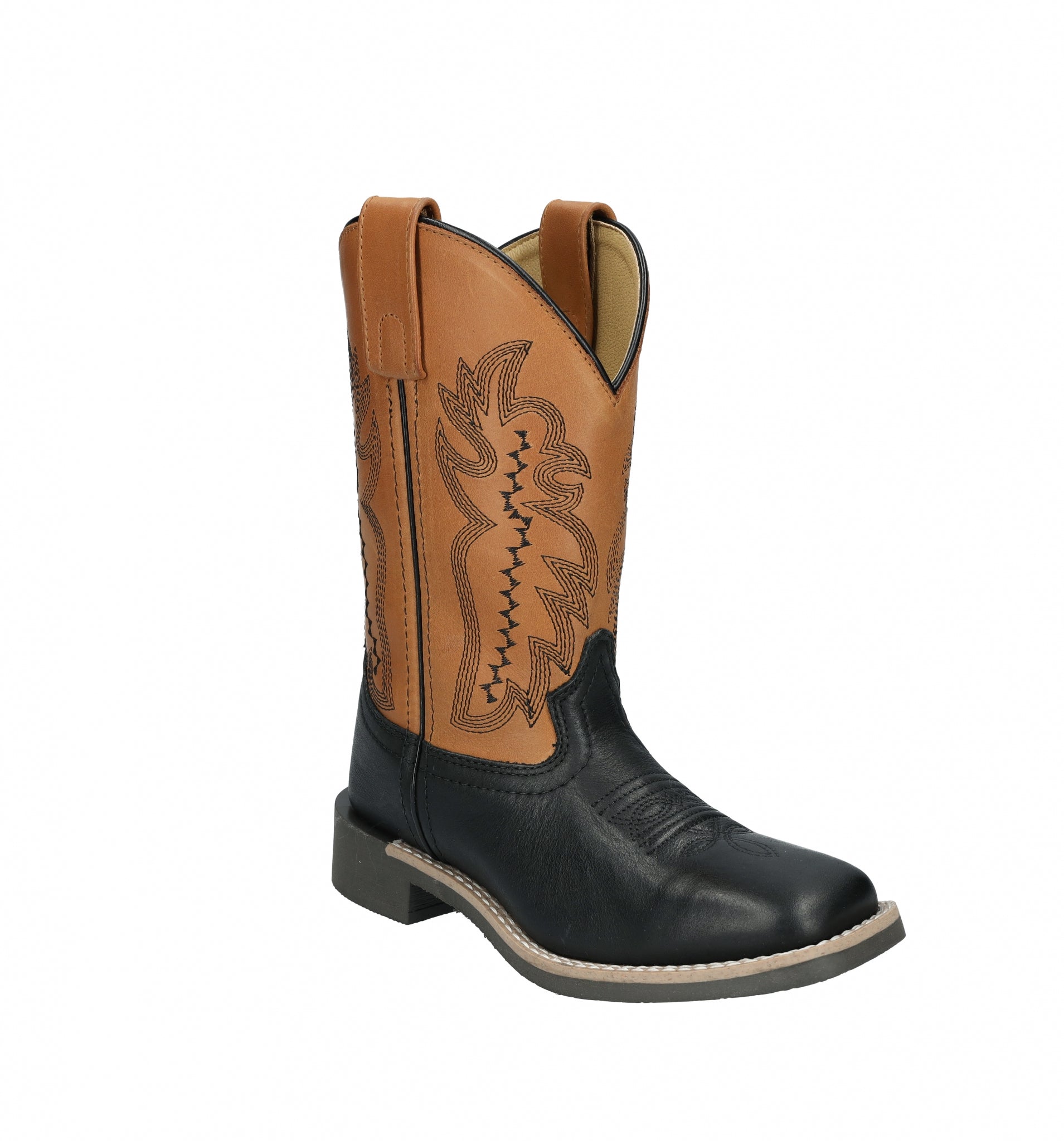 Smoky Mountain Childs Garrett Square Toe Leather Boots