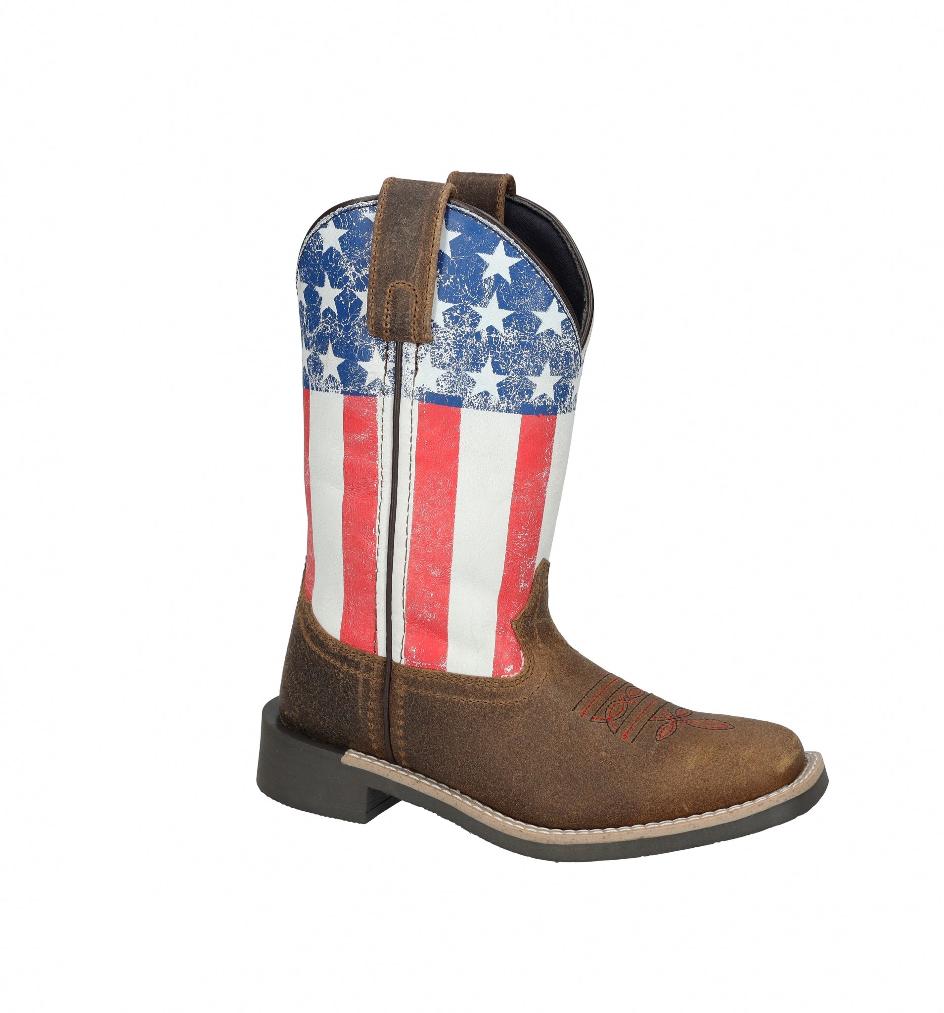 Smoky Mountain Childs Old Glory Square Toe Leather Boots