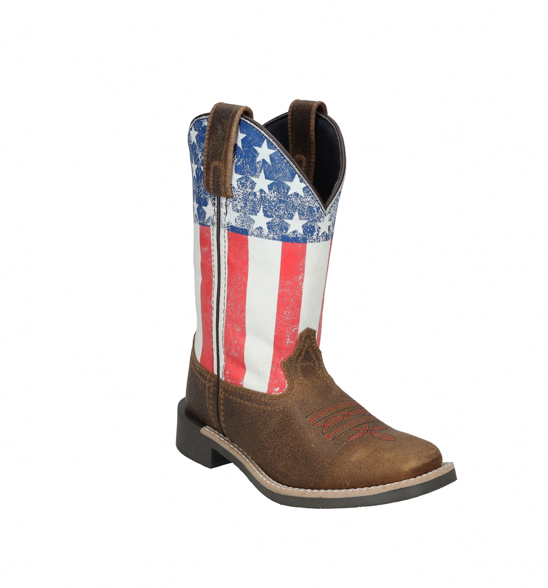 Smoky Mountain Youth Old Glory Square Toe Leather Boots