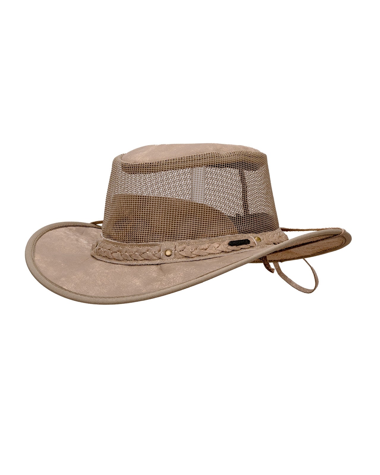 Outback Trading Wagga Wagga with Mesh Leather Hat