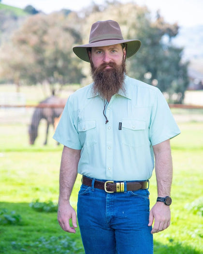 Outback Trading Mens Short Sleeve Moab Western Snap Bamboo Shirt