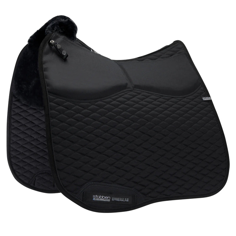 Streamline Adjuster Lambswool Dressage Pad Black