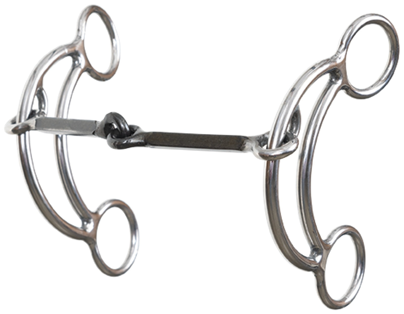Reinsman Stage B Stoney Two-Piece Square Smooth Crescent Moon Bit