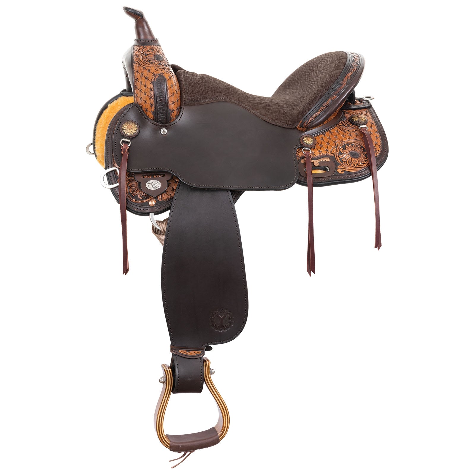 Circle Y Quilted Sunflower Flex2 Trail Saddle
