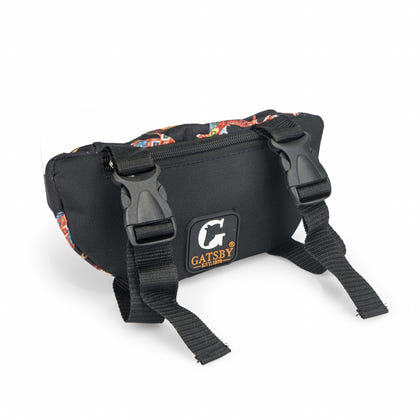 Gatsby Print Nylon Saddle Pouch