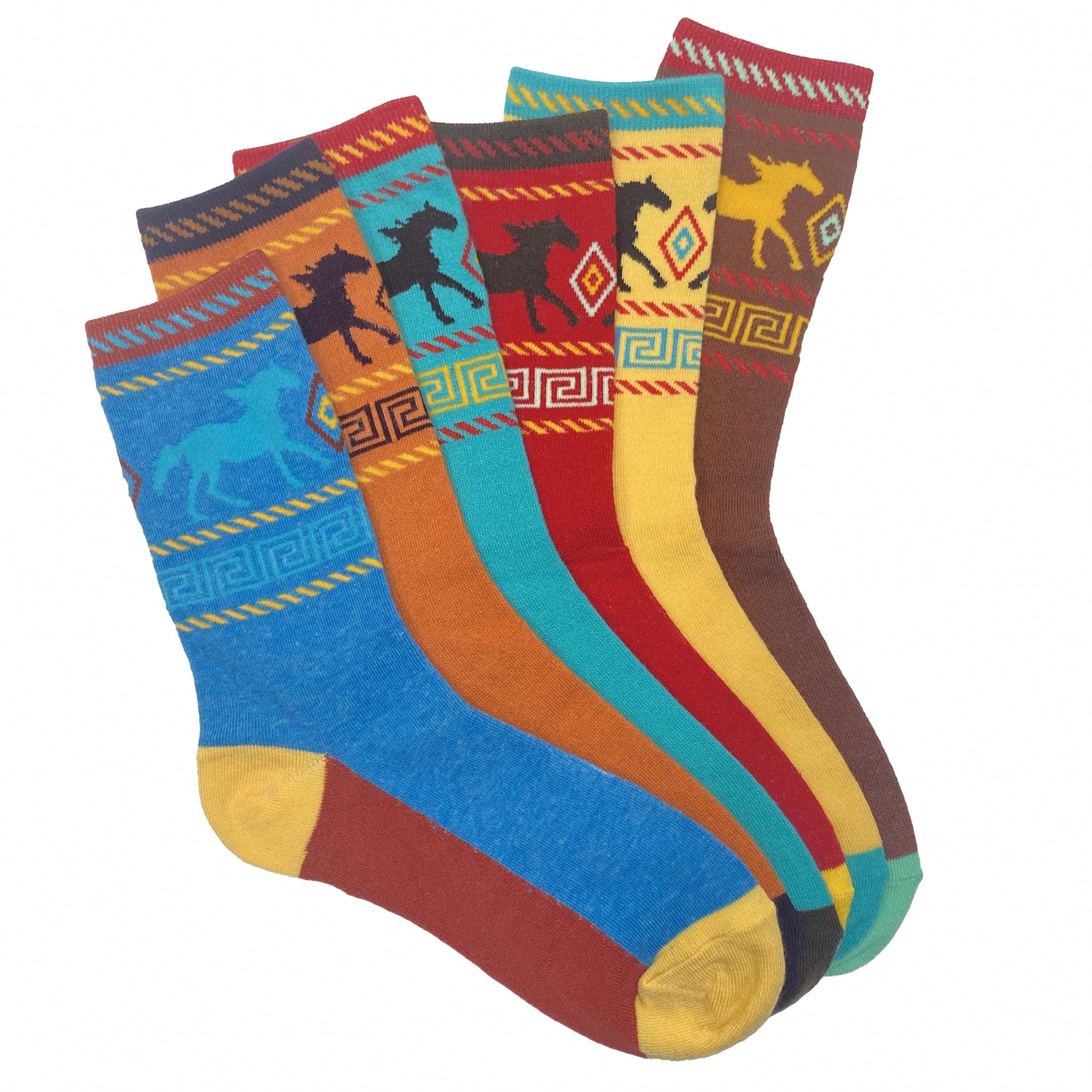 Desert Horse II Ladies Crew Socks