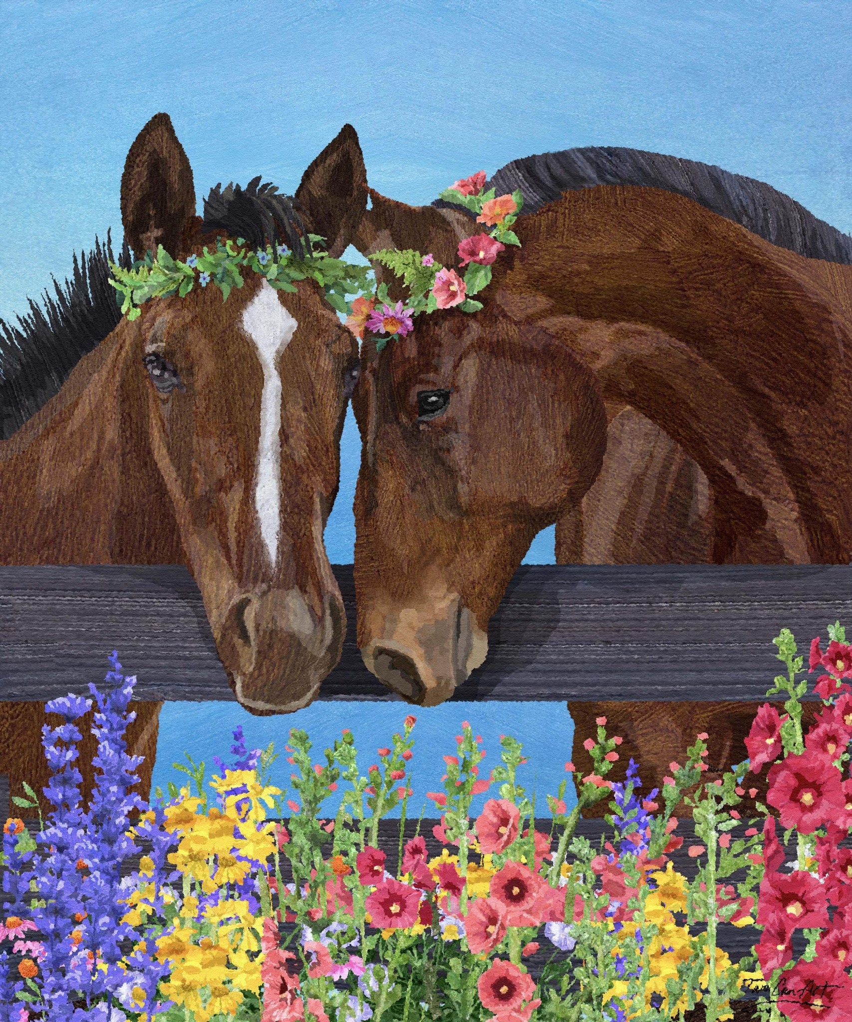 Let's Nuzzle Horses Throw Blanket