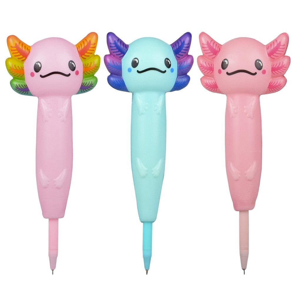 Squish Axolotl Fidget Toy Pen