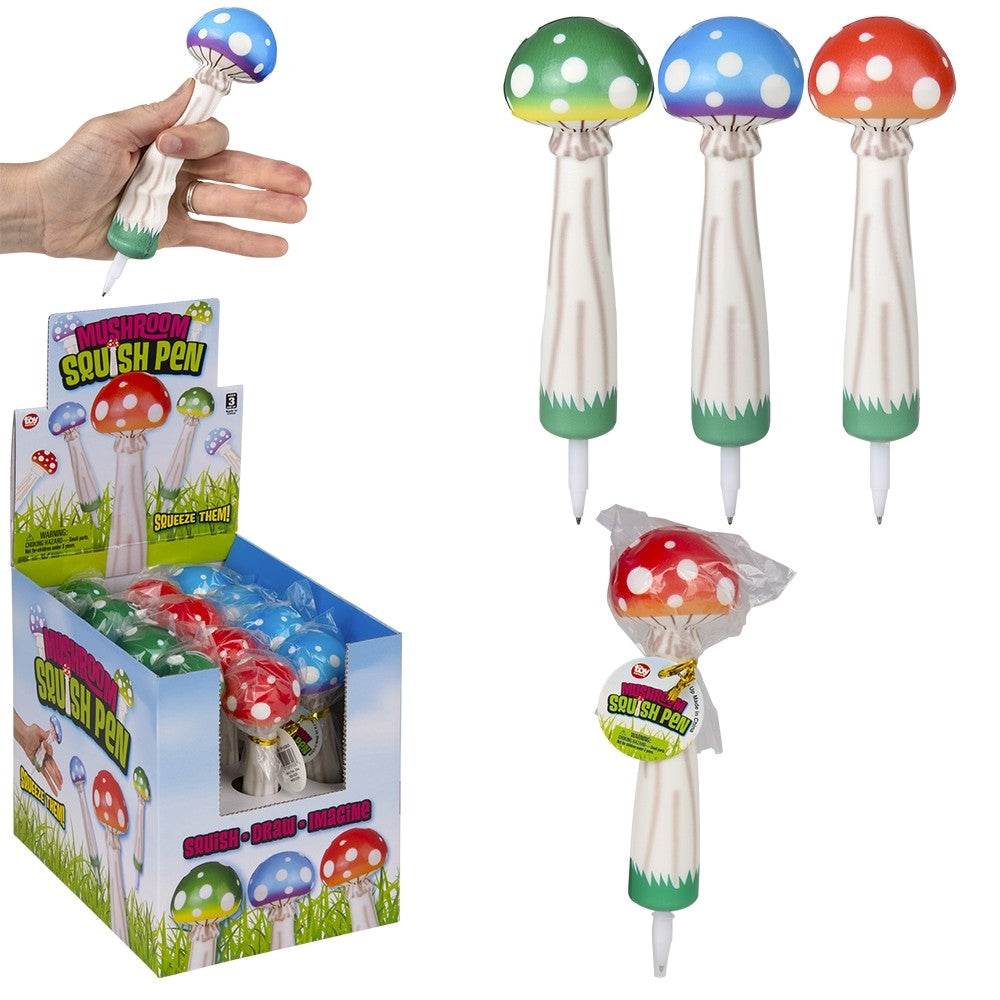 Squish Mushroom Fidget Toy Pen