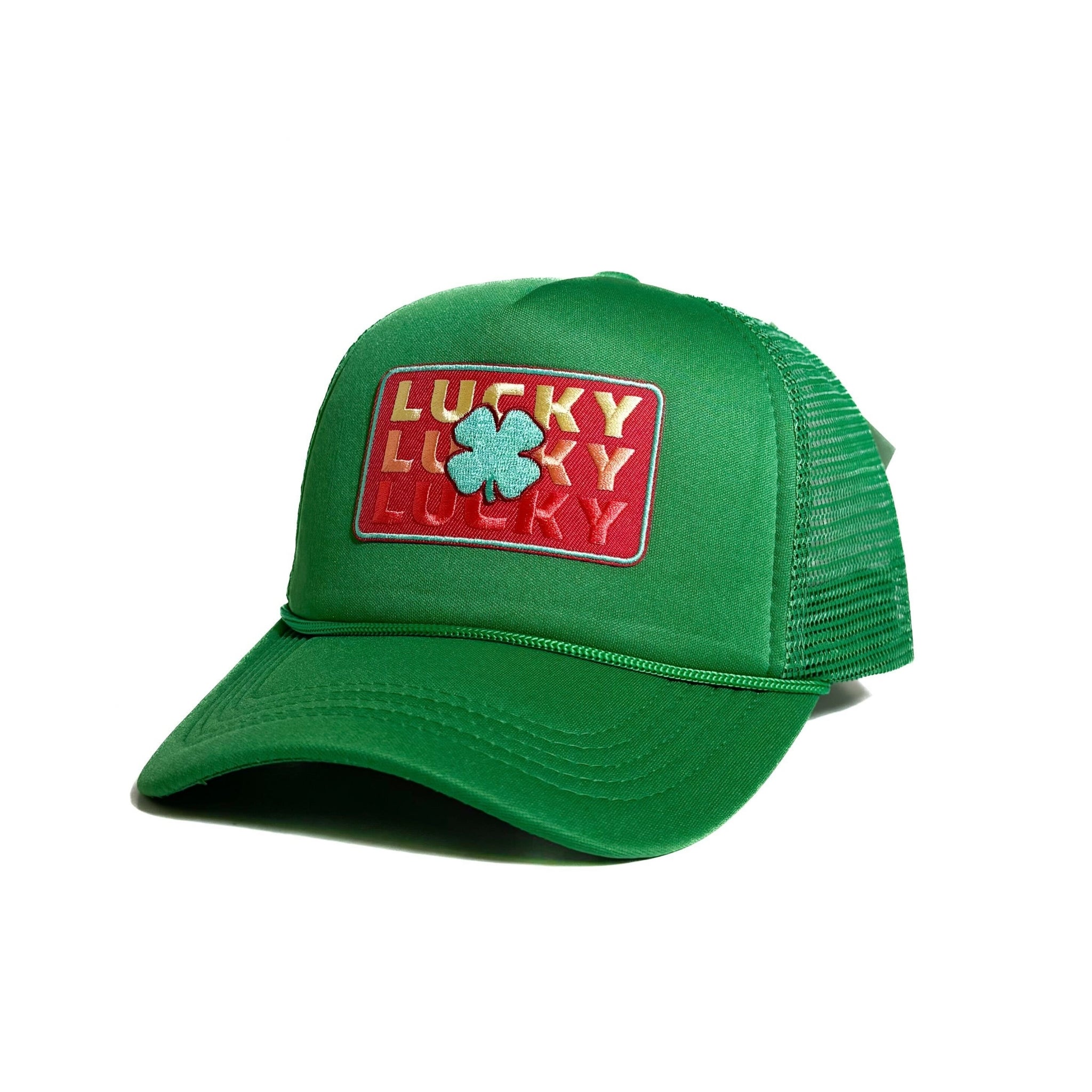 Lucky Chuck Lucky Red Trio Patch Foamie Trucker Hat