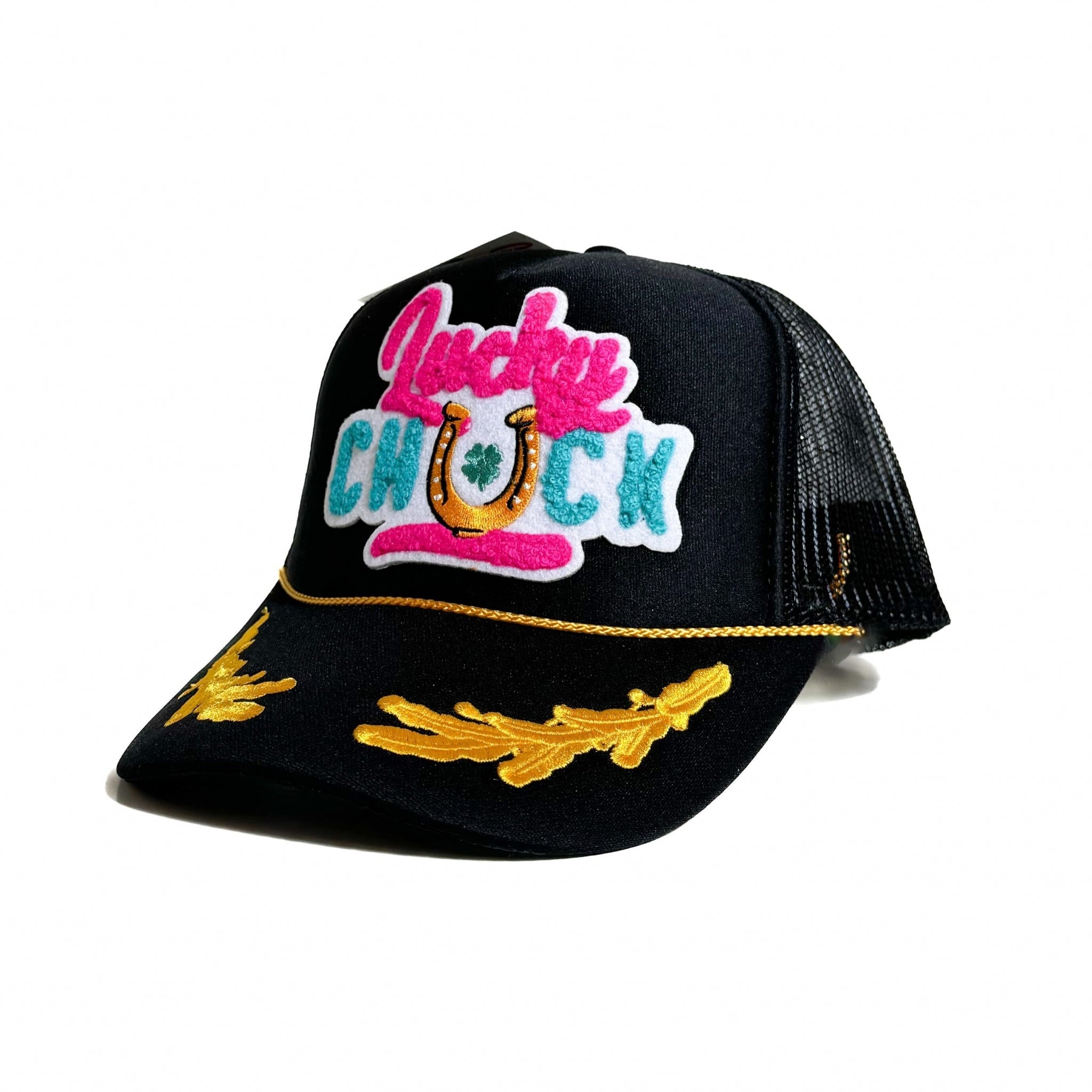 Lucky Chuck Lucky Chuck Logo Captain Trucker Hat