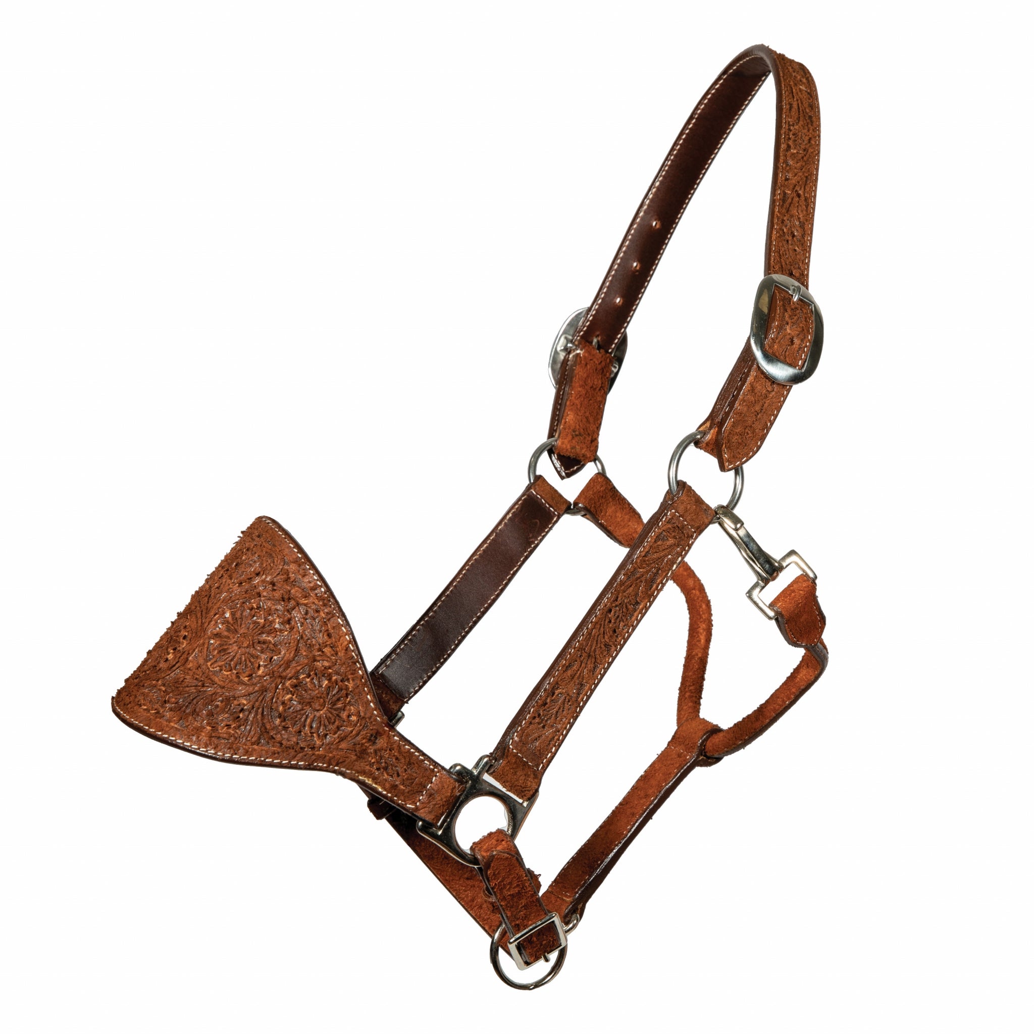 Professionals Choice Bronc Chocolate Floral Roughout Halter