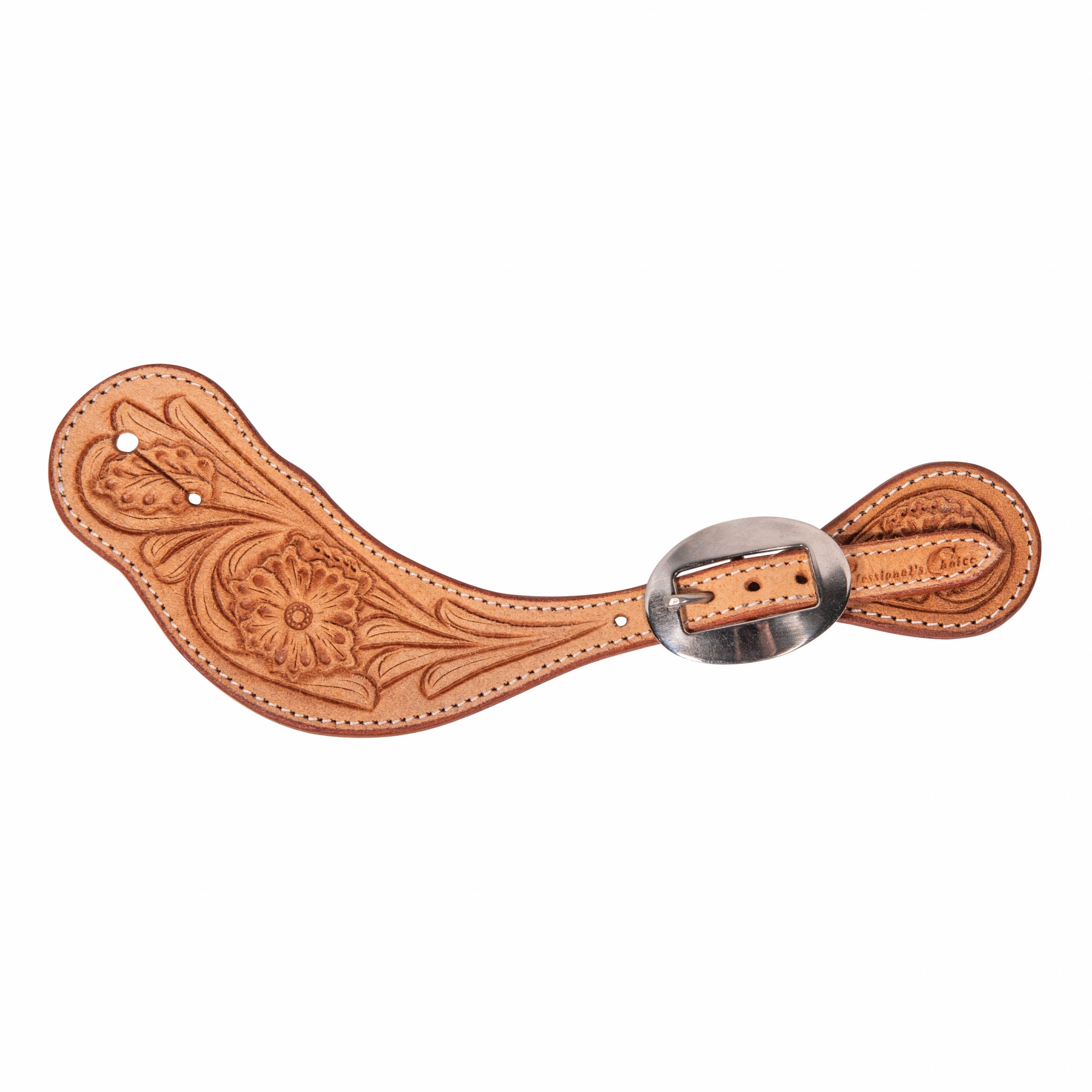 Professionals Choice Muleshoe Floral Rough Spur Straps