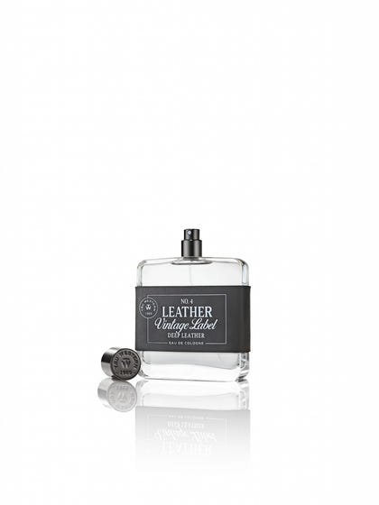 No. 4 Leather Vintage Label Deep Leather