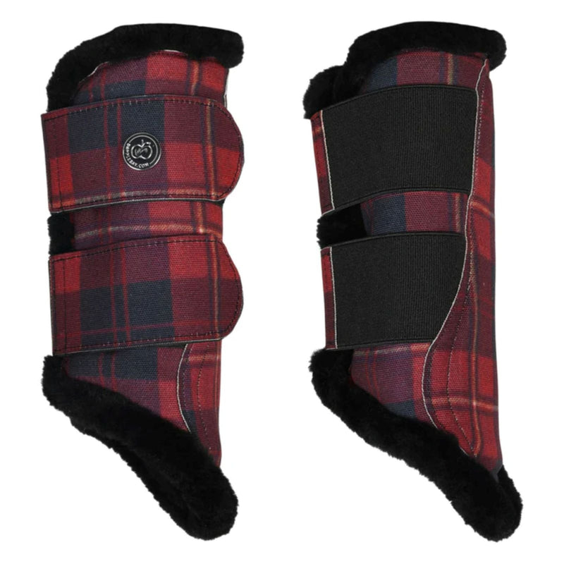 Dapplebay Holiday Plaid Brush Boots