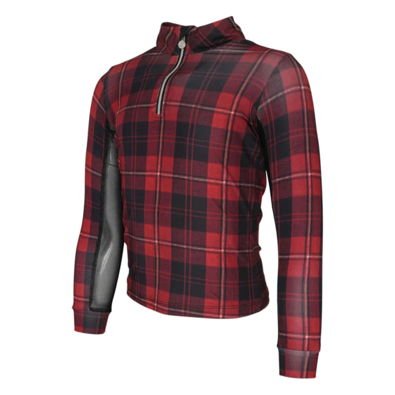 Dapplebay Holiday Plaid Kid's 1/4 Zip Riding Top