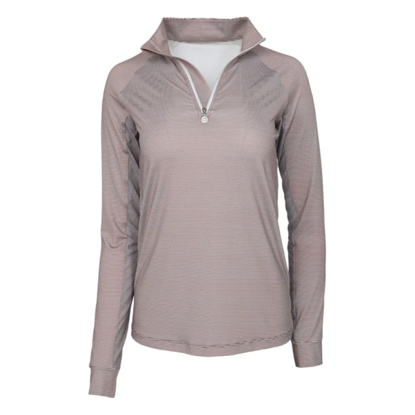 Dapplebay Stripe 1/4 Zip Riding Top