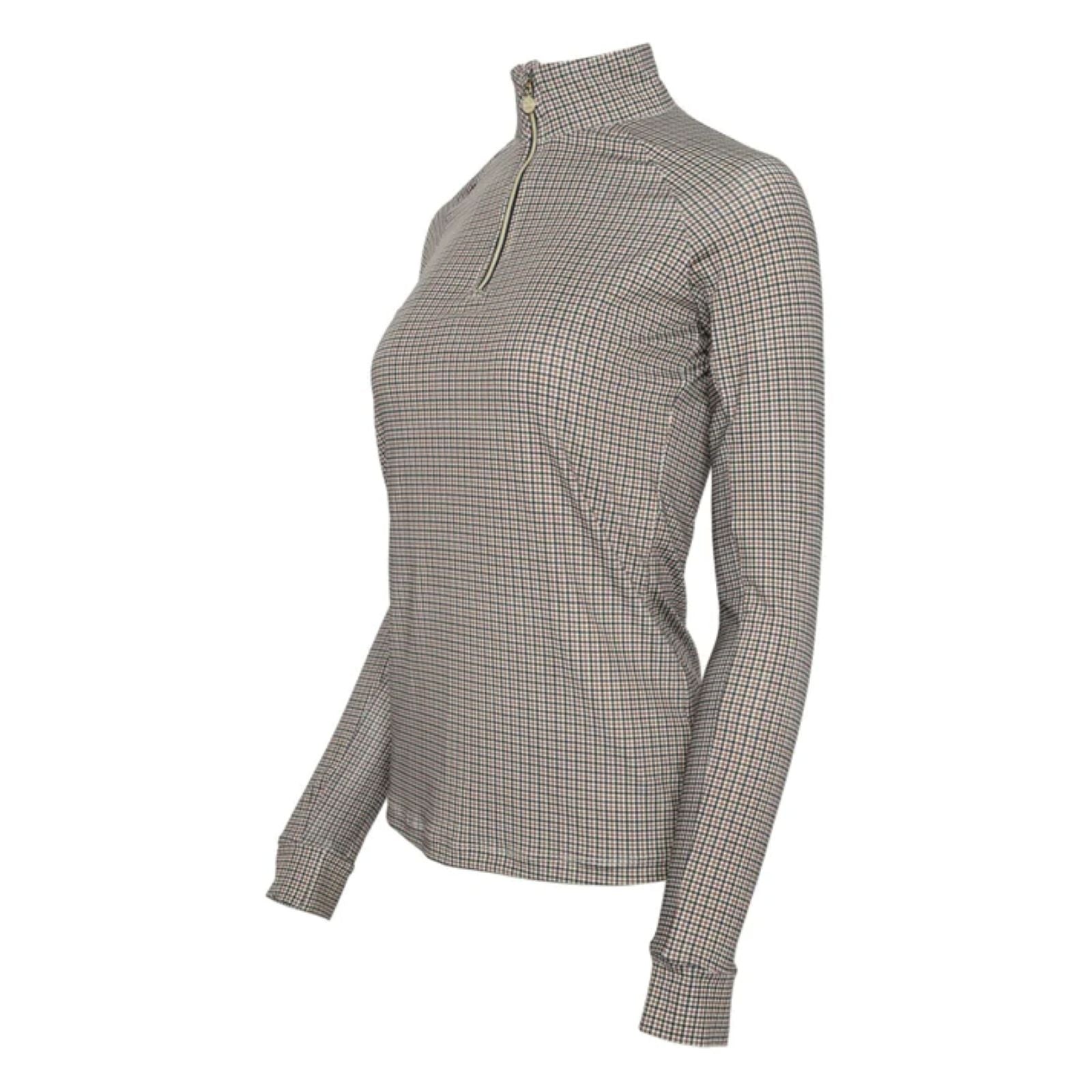 Dapplebay Bay Houndstooth 1/4 Zip Riding Top