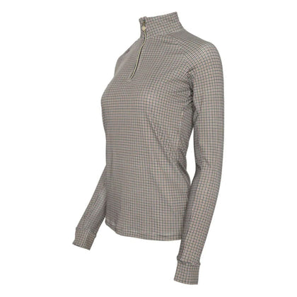 Dapplebay Bay Houndstooth 1/4 Zip Riding Top