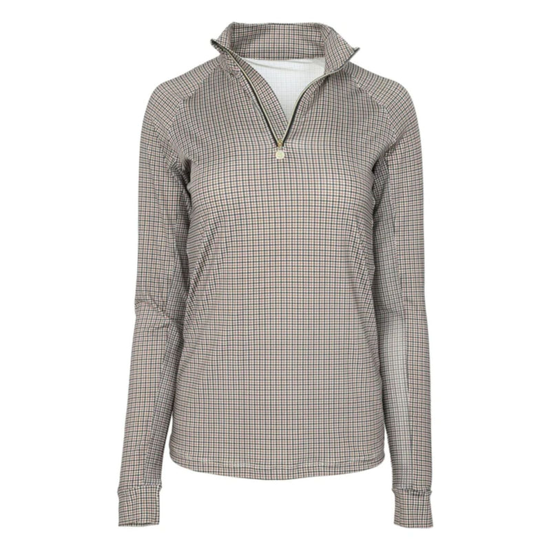 Dapplebay Bay Houndstooth 1/4 Zip Riding Top