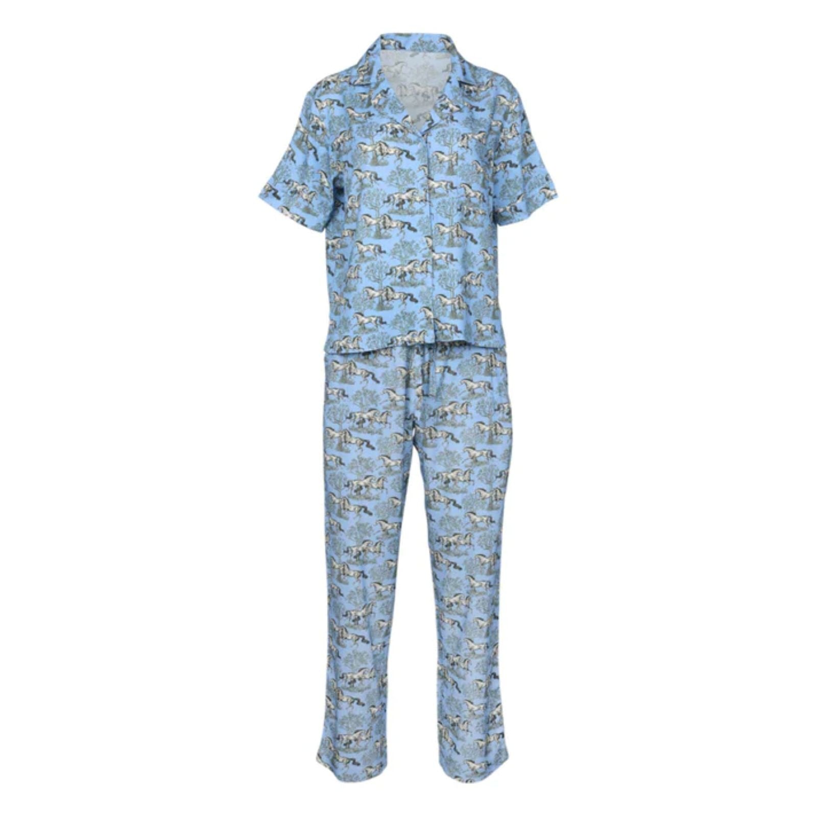 AWST Int'l Lila Loungewear Pant Set-Blue Toile-L