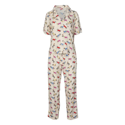 AWST Int'l Lila Loungewear Pant Set-Blue Toile-L