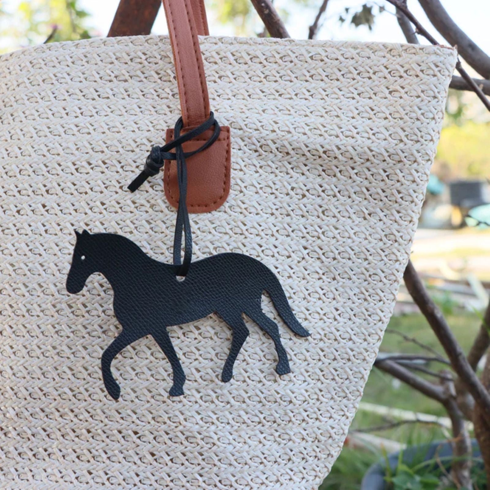 AWST Int'l Horse Bag Charm-Vegan leather