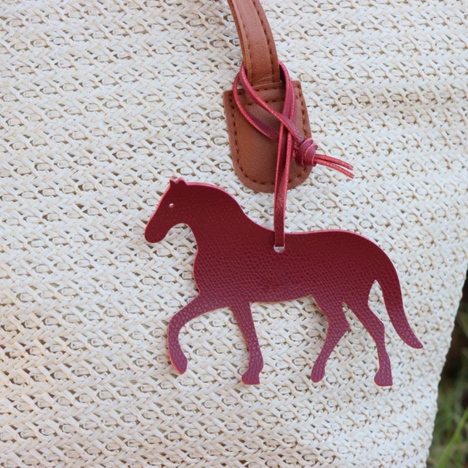 AWST Int'l Horse Bag Charm-Vegan leather